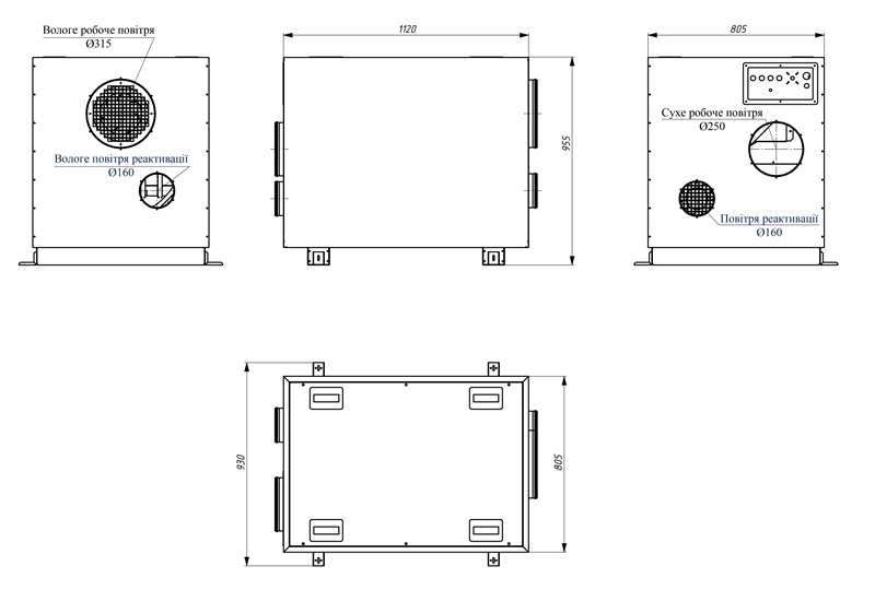 промисловий осушувач повітря MDC2000