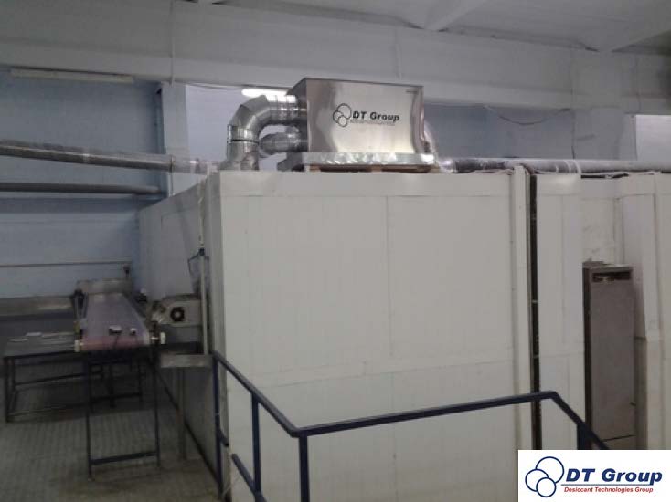 Адсорбційний роторний осушувач повітря Desiccant Technologies Group DryFrost  Встановлений на виробничій лінії &laquo;Гарту морозива&raquo; - камера шокової заморозки.
