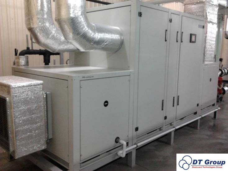 Адсорбционный роторный осушитель воздуха Desiccant Technologies Group MDC6000  Установлен в производственных помещениях кондитерской фабрики.