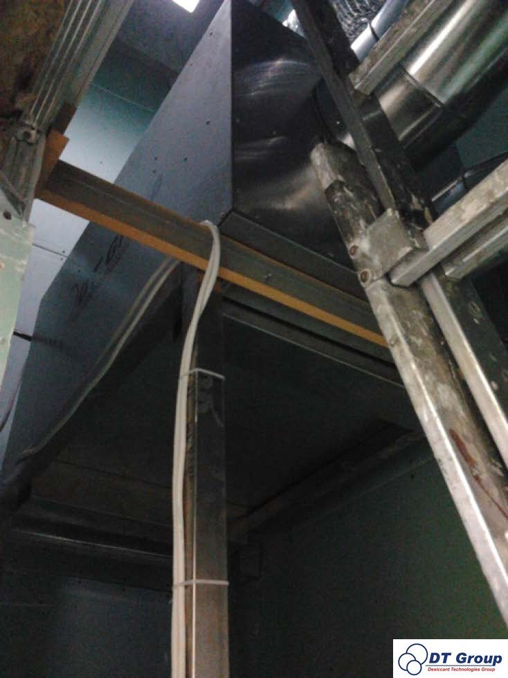 Адсорбційний роторний осушувач повітря Desiccant Technologies Group MDC800  Встановлений на кондитерській фабриці з виробництва зефіру в камері сушіння.